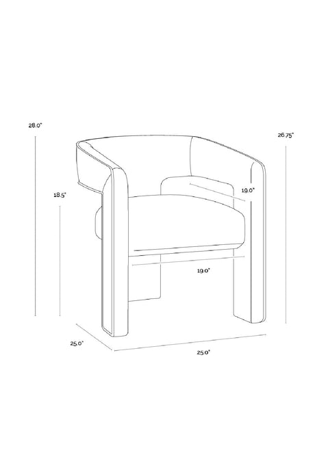Modern European furniture - Beige Modern Dining Chair - www.oroa.com