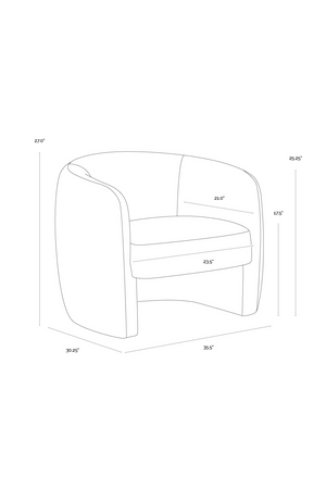 White Curved Lounge Chair | Splendido Mircea | Oroa.com