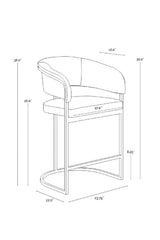 Modern European furniture - Blue Cantilevered Counter Stool - www.oroa.com