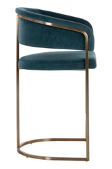 Modern European furniture - Blue Cantilevered Counter Stool - www.oroa.com