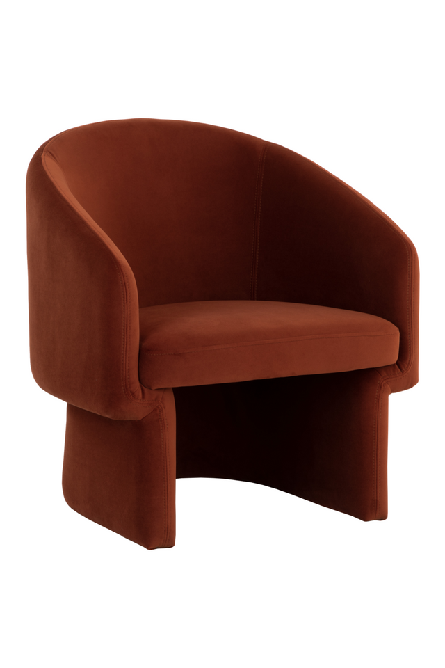 Modern European furniture - Barrel-Back Orange Lounge Chair - www.oroa.com