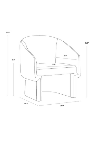 Modern European furniture - Barrel-Back Orange Lounge Chair - www.oroa.com