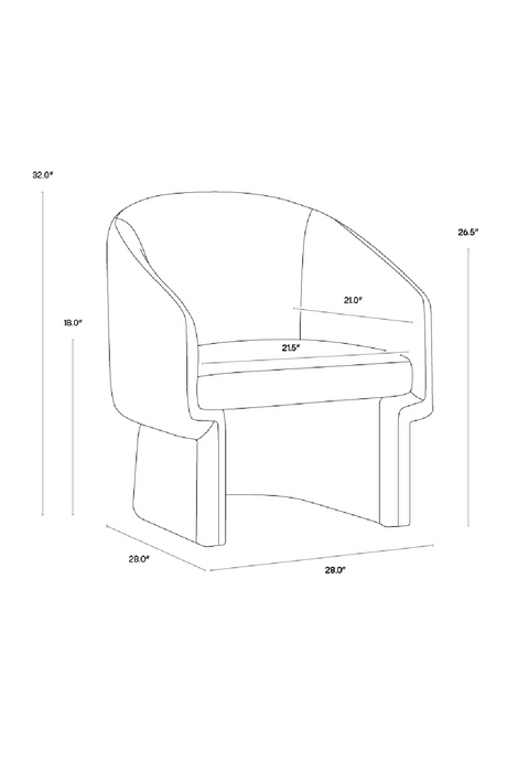 Modern European furniture - Barrel-Back Orange Lounge Chair - www.oroa.com