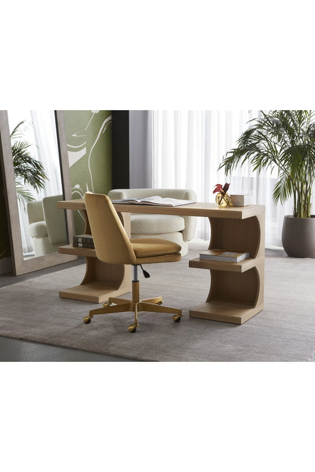 Modern European furniture - Matte Gold Base Office Chair - www.oroa.com