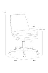 Modern European furniture - Matte Gold Base Office Chair - www.oroa.com