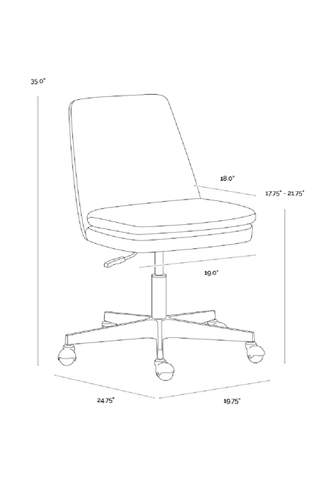 Modern European furniture - Matte Gold Base Office Chair - www.oroa.com