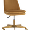 Modern European furniture - Matte Gold Base Office Chair - www.oroa.com