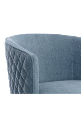 Modern European furniture - Diamond-Stitched Blue Counter Stool - www.oroa.com