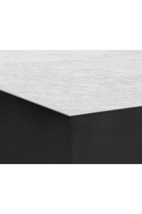 Modern European furniture - Square White Marble Coffee Table - www.oroa.com