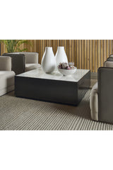 Modern European furniture - Square White Marble Coffee Table - www.oroa.com