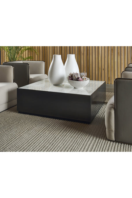 Modern European furniture - Square White Marble Coffee Table - www.oroa.com