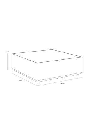 Square White Marble Coffee Table | Splendido Selah | Oroa.com