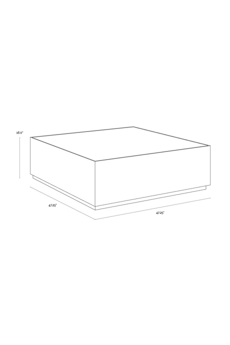 Modern European furniture - Square White Marble Coffee Table - www.oroa.com