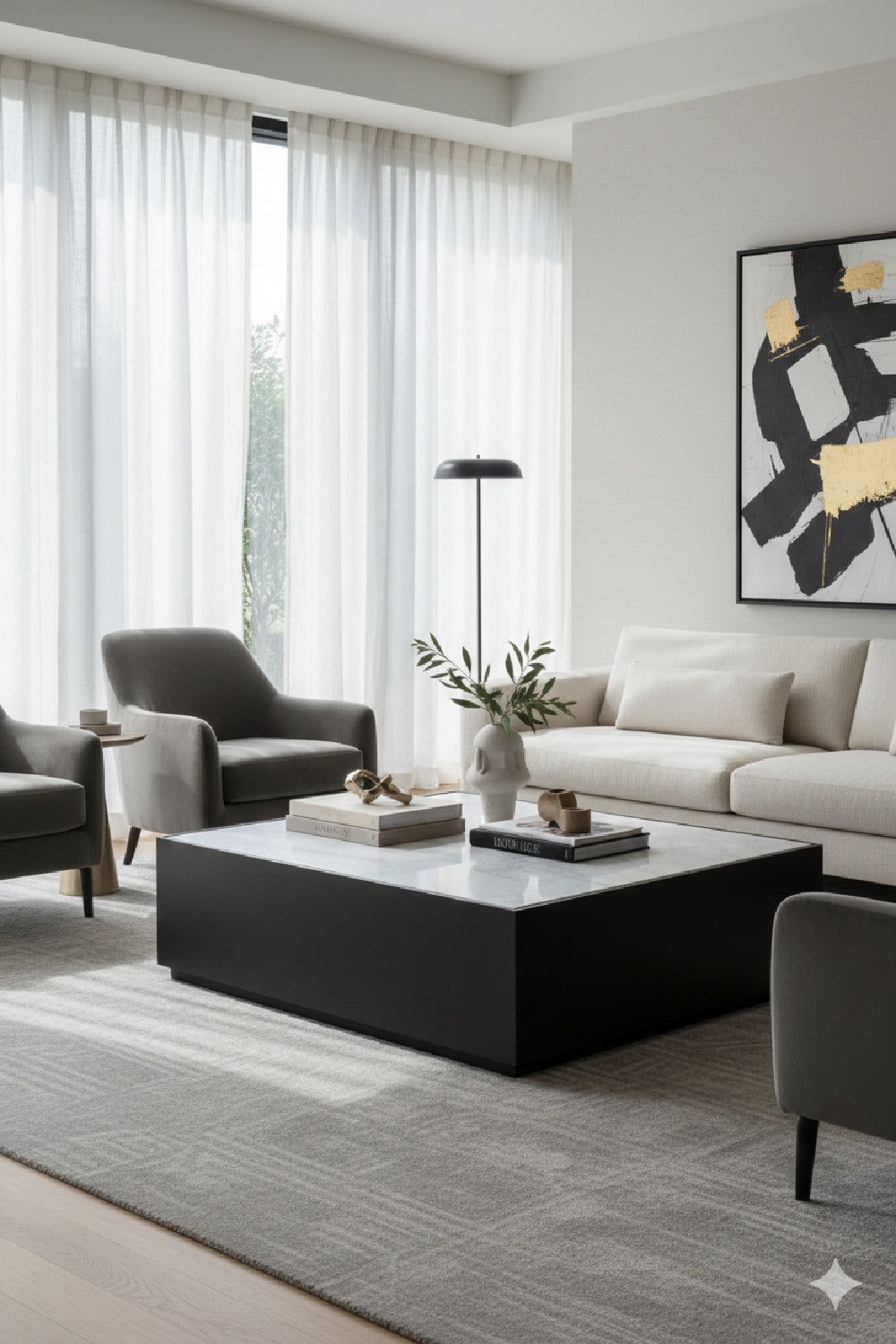 Square White Marble Coffee Table | Splendido Selah | Oroa.com