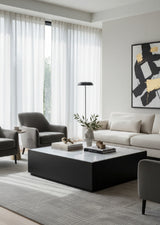 Modern European furniture - Square White Marble Coffee Table - www.oroa.com