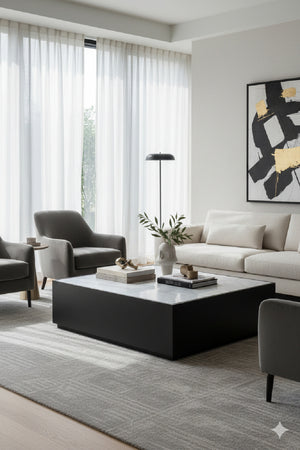 Square White Marble Coffee Table | Splendido Selah | Oroa.com