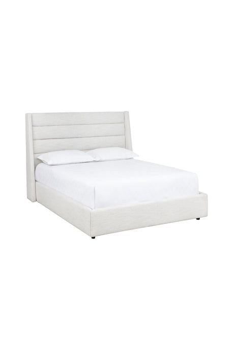 White Vertical-Tufted Queen Bed | Splendido Emmit | Oroa.com