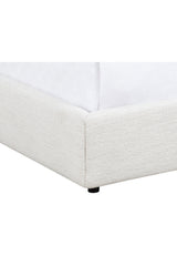 Modern European furniture - White Vertical-Tufted Queen Bed - www.oroa.com