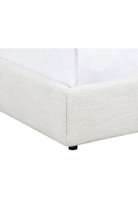 Modern European furniture - White Vertical-Tufted Queen Bed - www.oroa.com