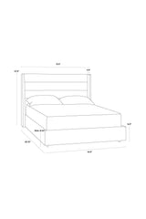 Modern European furniture - White Vertical-Tufted Queen Bed - www.oroa.com
