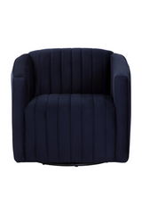 Modern European furniture - Channel Tufted Swivel Lounge Chair - www.oroa.com