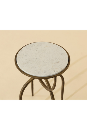Marble Round End Table | Splendido Alicent | Oroa.com