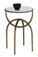 Modern European furniture - Marble Round End Table - www.oroa.com