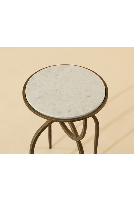 Modern European furniture - Marble Round End Table - www.oroa.com
