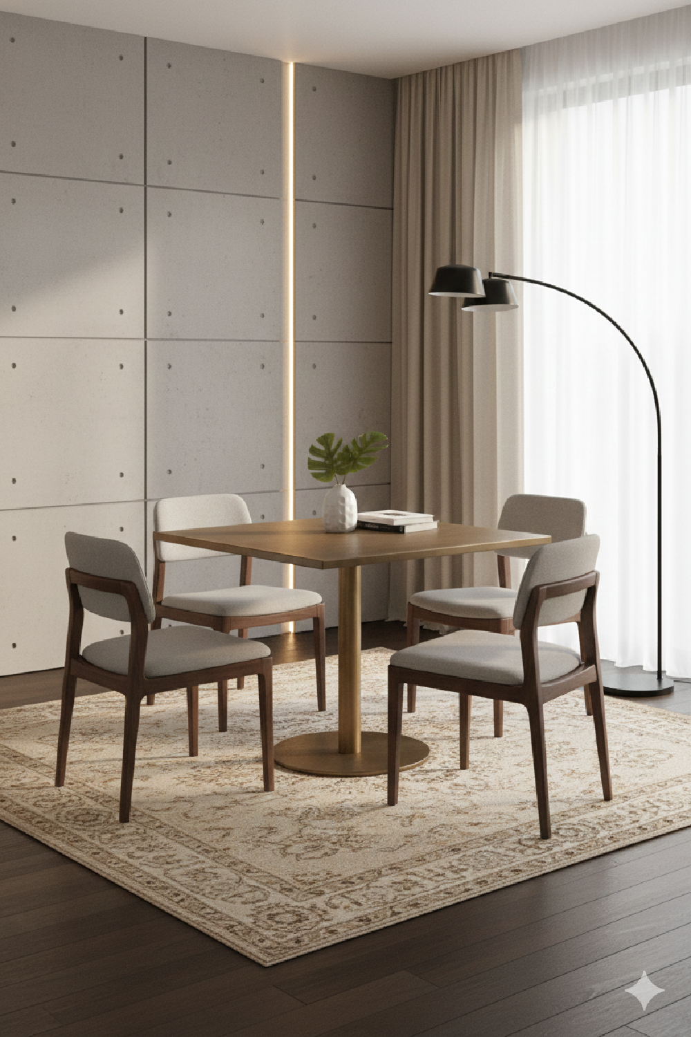 Antique Brass Square Bistro Table| Splendido Corina | Oroa.com