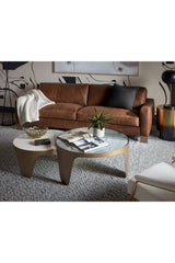 Modern European furniture - Gold Framed Nesting Coffee Tables (2) - www.oroa.com