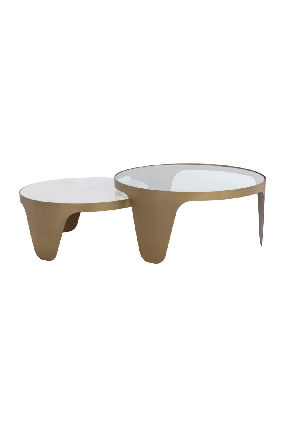 Gold Framed Nesting Coffee Tables (2) | Splendido Mysaria | Oroa.com
