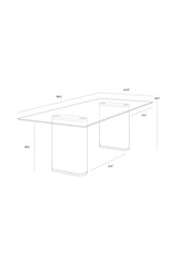 Modern European furniture - Clear Glass Indoor/Outdoor Dining Table - www.oroa.com