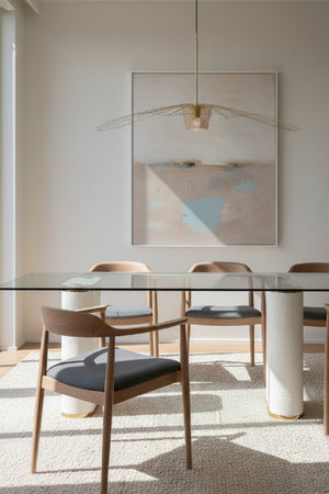 Modern European furniture - Clear Glass Indoor/Outdoor Dining Table - www.oroa.com