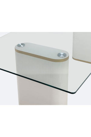 Modern European furniture - Clear Glass Indoor/Outdoor Dining Table - www.oroa.com