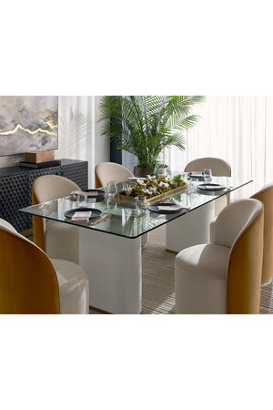 Modern European furniture - Clear Glass Indoor/Outdoor Dining Table - www.oroa.com