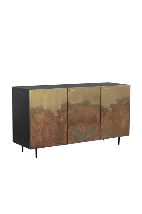 Modern European furniture - Ombre Antique Brass 3-Door Sideboard - www.oroa.com