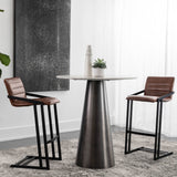 Modern European furniture - Horizontal Channel-Tufted Bar Stools (2) - www.oroa.com