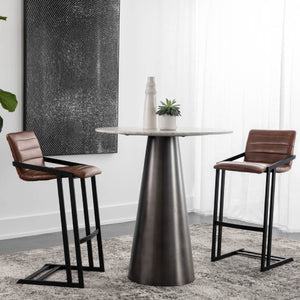 Modern European furniture - Horizontal Channel-Tufted Bar Stools (2) - www.oroa.com