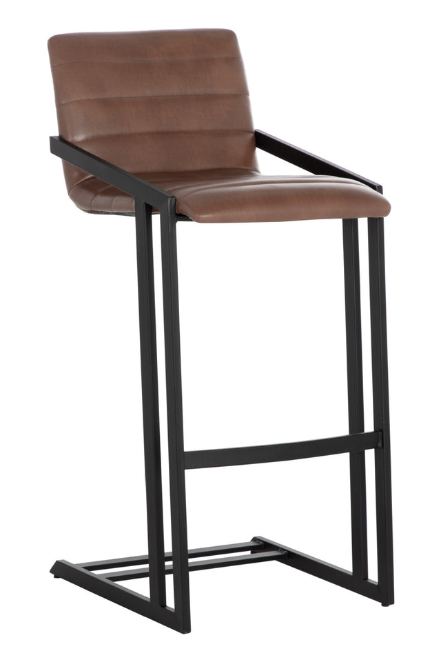 Modern European furniture - Horizontal Channel-Tufted Bar Stools (2) - www.oroa.com