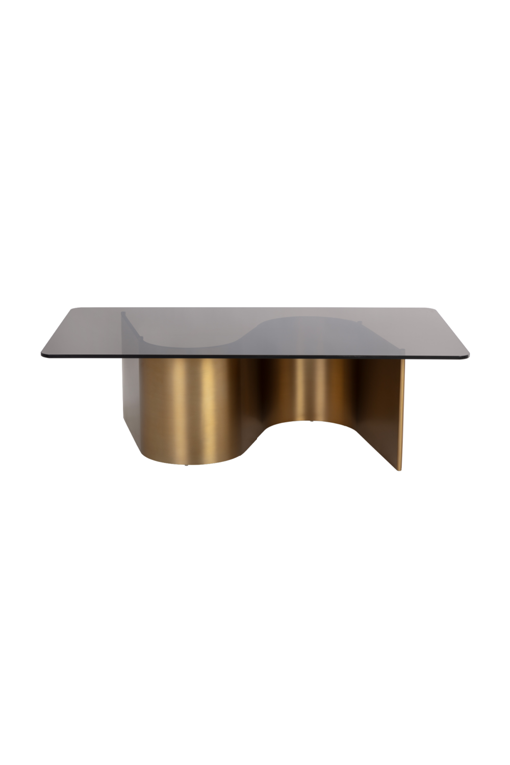 Gold S-Shaped Base Coffee Table | Splendido Whisper | Oroa.com
