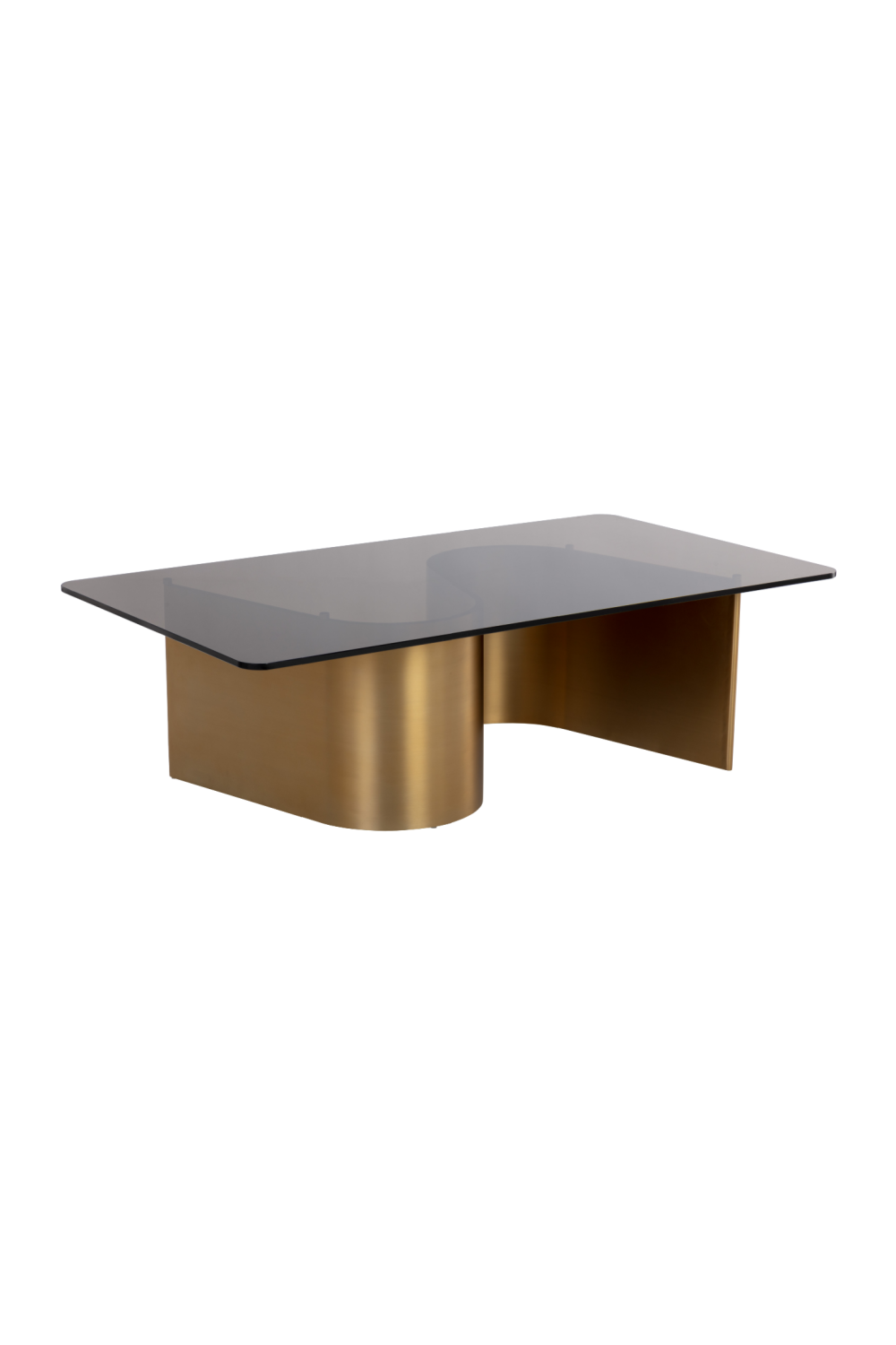 Gold S-Shaped Base Coffee Table | Splendido Whisper | Oroa.com