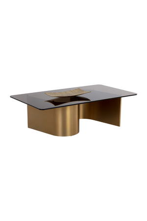 Gold S-Shaped Base Coffee Table | Splendido Whisper | Oroa.com