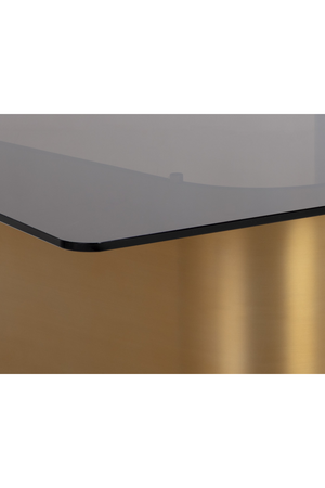 Gold S-Shaped Base Coffee Table | Splendido Whisper | Oroa.com