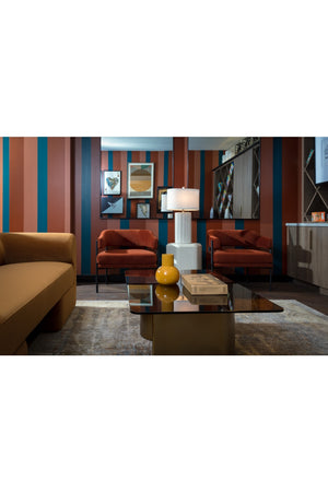 Gold S-Shaped Base Coffee Table | Splendido Whisper | Oroa.com