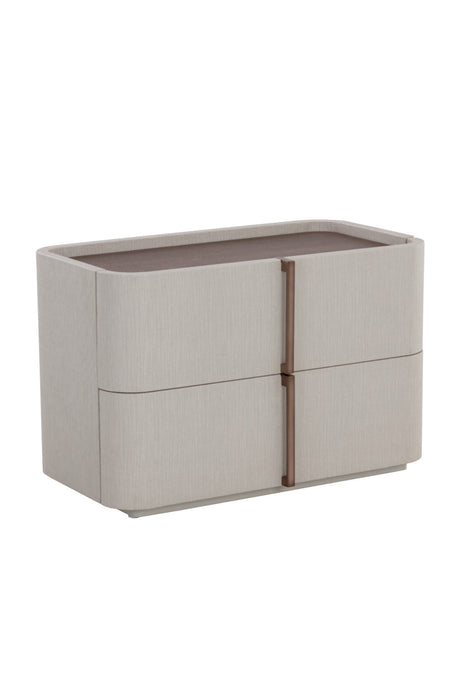Modern European furniture - Leather-Look 2-Drawer Nightstand - www.oroa.com