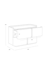 Modern European furniture - Leather-Look 2-Drawer Nightstand - www.oroa.com
