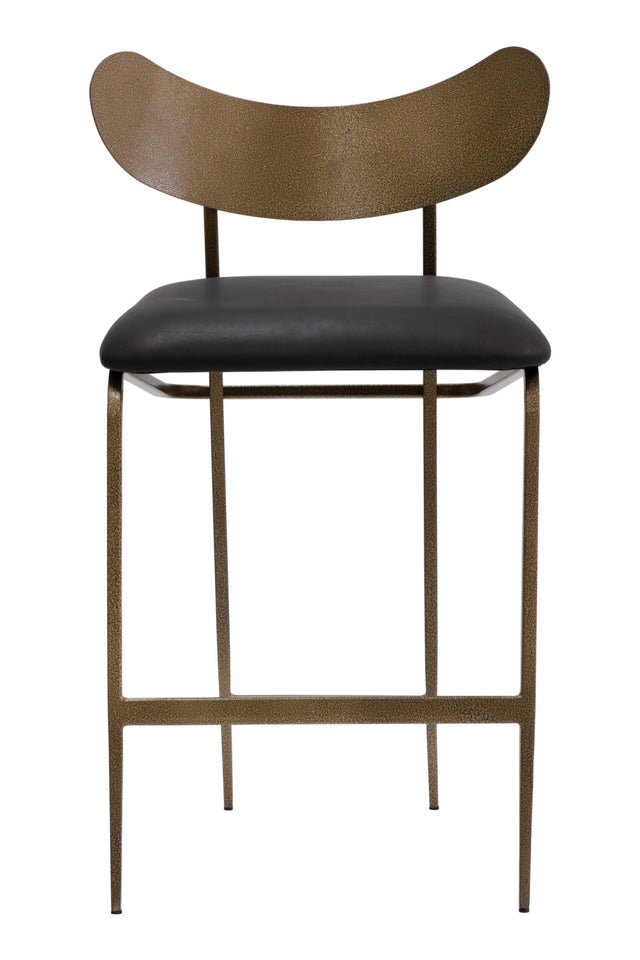 Modern European furniture - Antique Brass Back Counter Stool - www.oroa.com