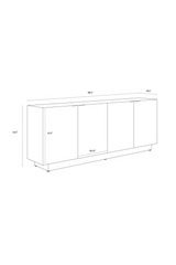 Modern European furniture - Bronze Ombre 4-Door Sideboard  - www.oroa.com