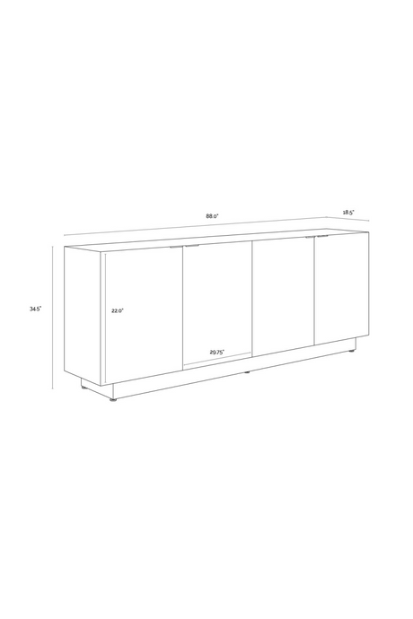 Modern European furniture - Bronze Ombre 4-Door Sideboard  - www.oroa.com