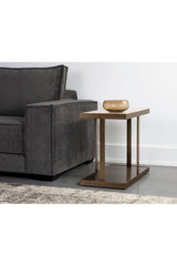 Modern European furniture - Gold Framed Marble Side Table - www.oroa.com